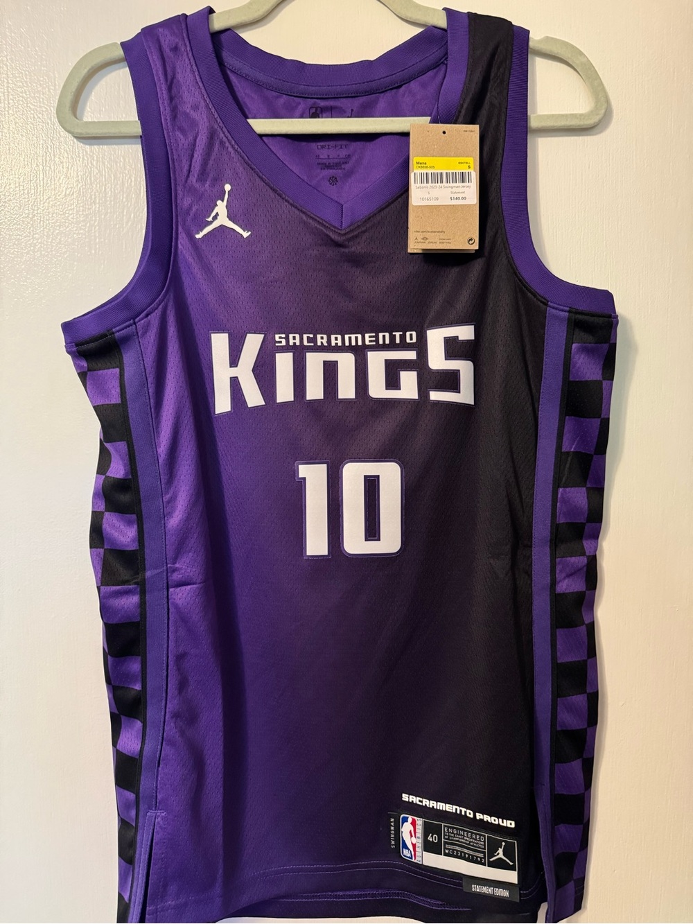 Jordan Domantas Sabonis Sacramento Kings Statement Edition Jersey Size 40 Small